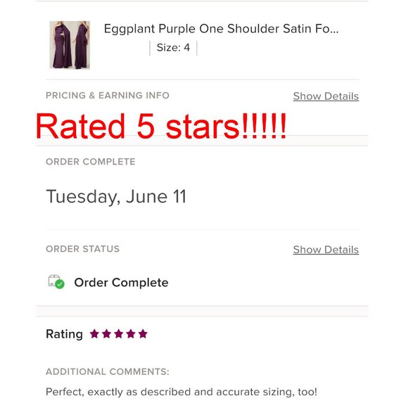 Eggplant Purple One Shoulder Satin Formal Prom Wedding guest Dress 8 - Picture 3 of 4